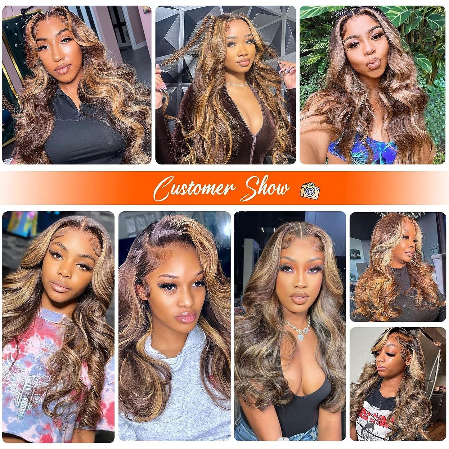 P4 27 13x4 Lace Front Wig Human Hair Body Wave Density