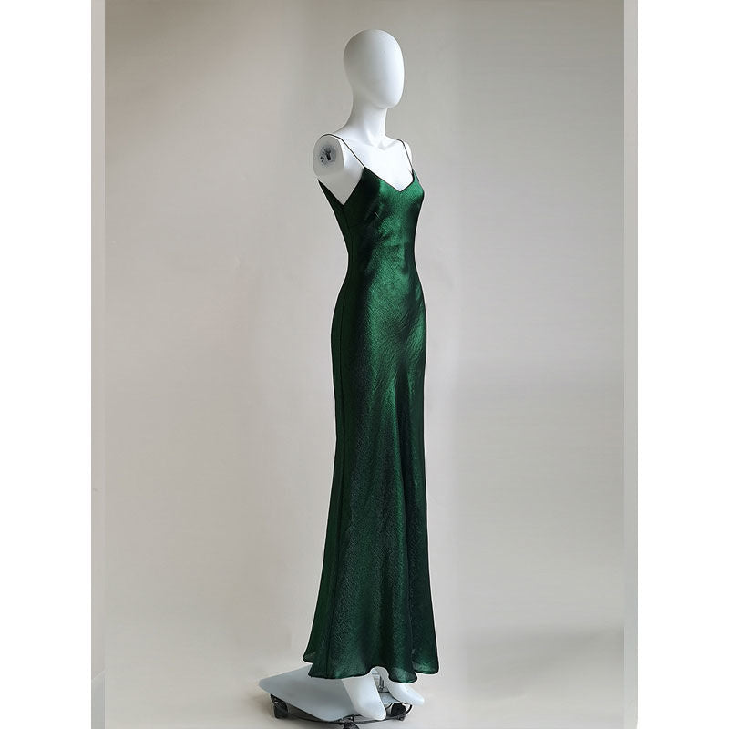 Robe sirène vert pierre New Mobao