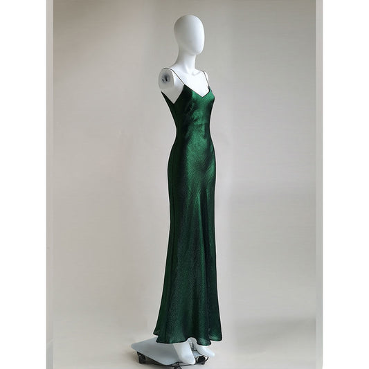 New Mobao Stone Green Mermaid Strap Dress