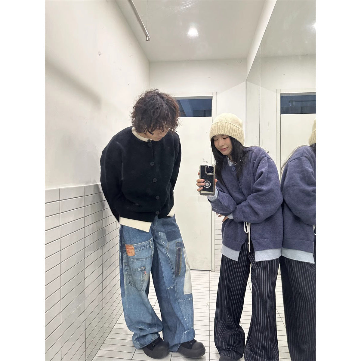 Jean droit ample au design rétro américain indépendant