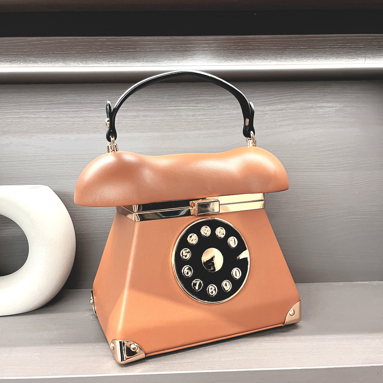 Women's Fashion Landline Phone-shaped Handbag