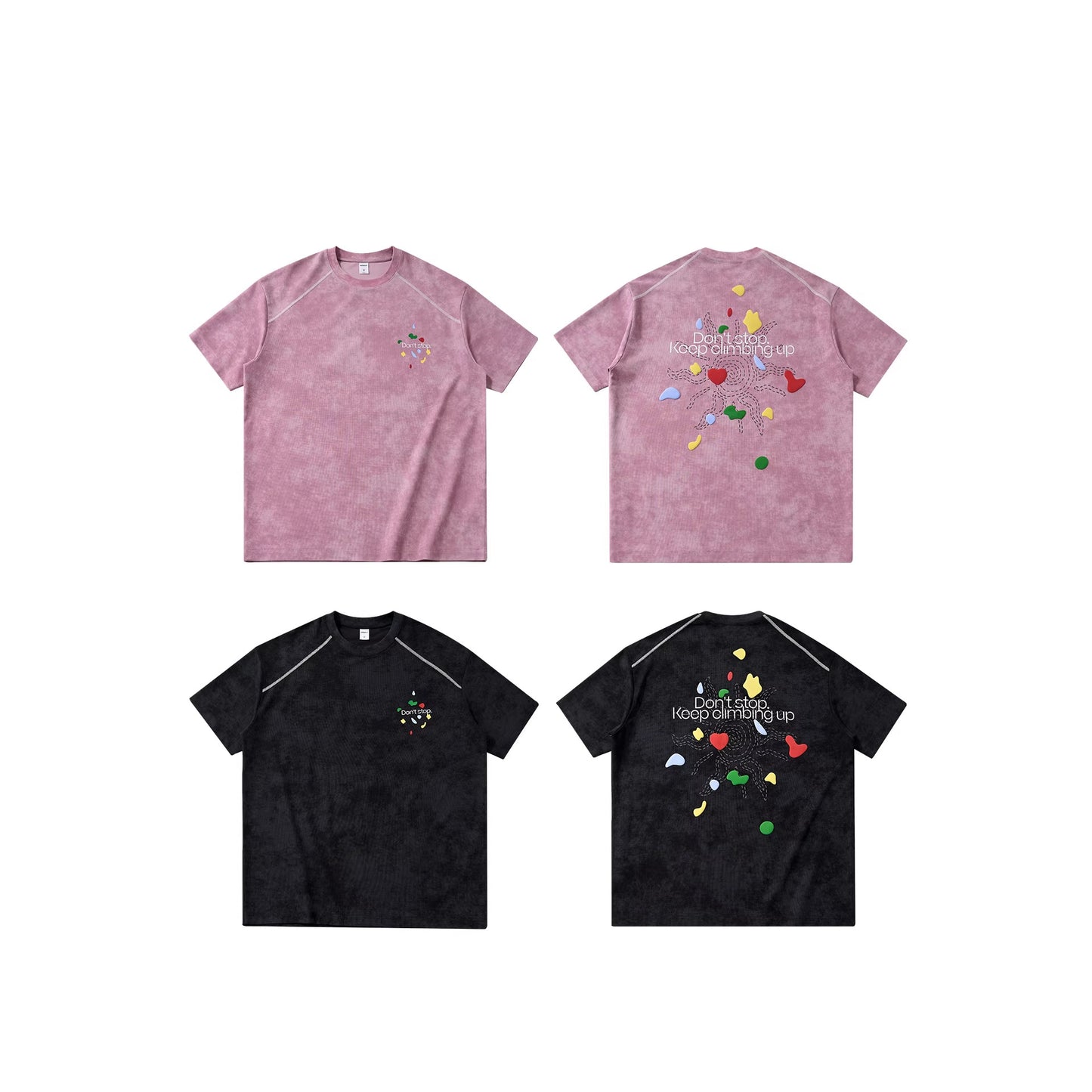 Snowflake Climbing Print Short-Sleeve T-Shirt