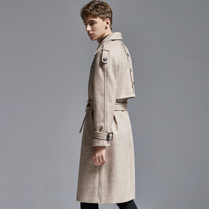 Above-knee Herringbone Coat