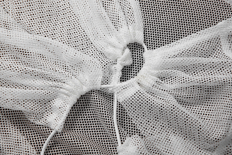 Ensemble jupe slim à bretelles transparentes