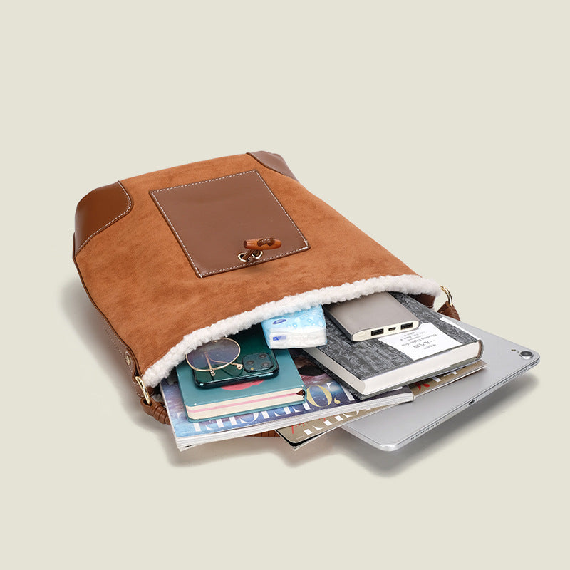 Sac seau épissé grande capacité, fourre-tout à une épaule