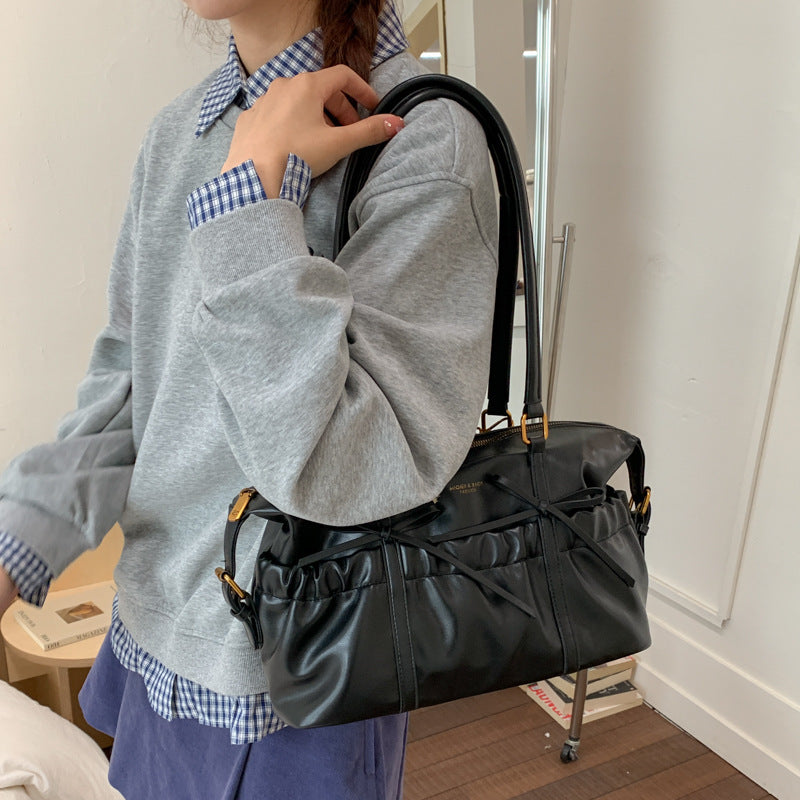 Retro Women's New Fashionable Style Portable Bowling Bag Large Capacity