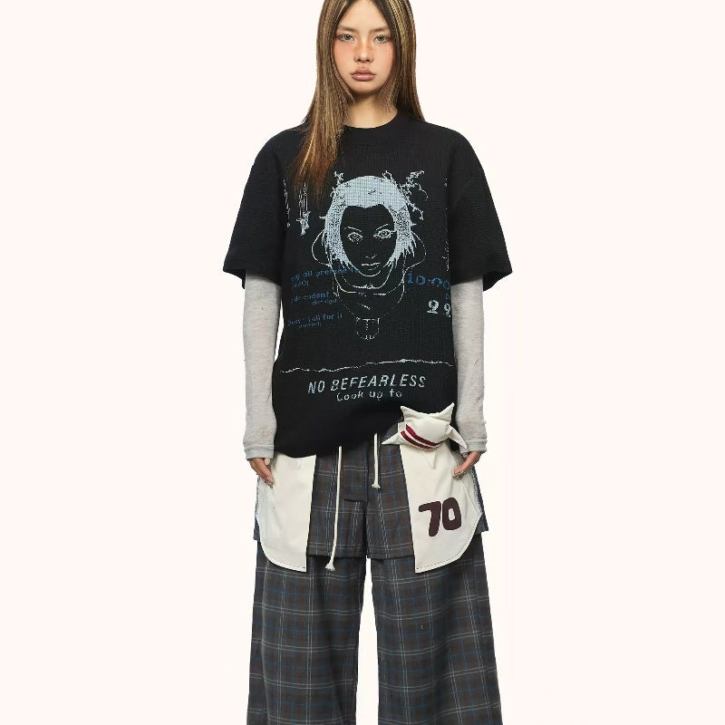 Printed Round Neck Short-sleeved T-shirt Summer New Loose