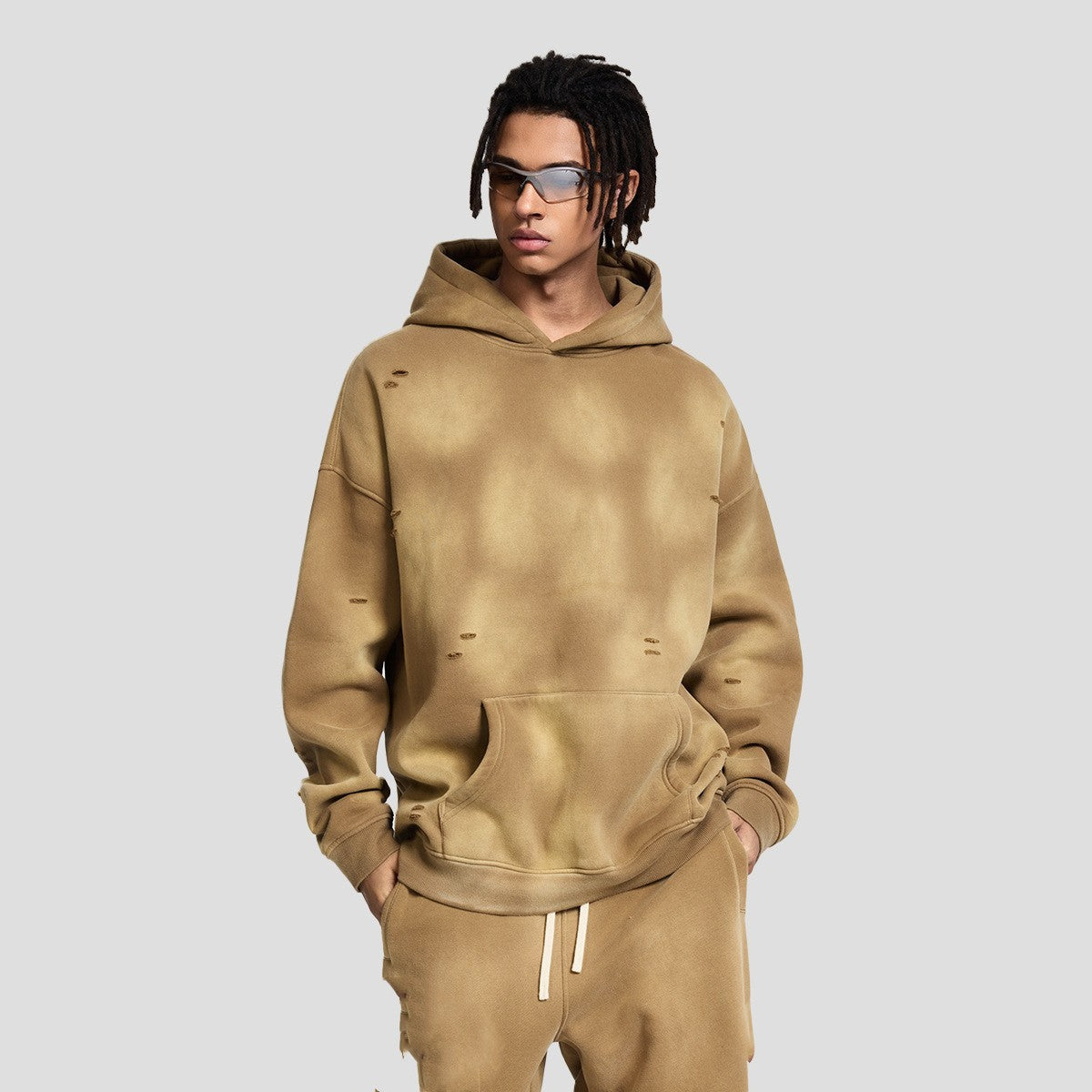 Sweater Loose Wash Worn-out Fleece