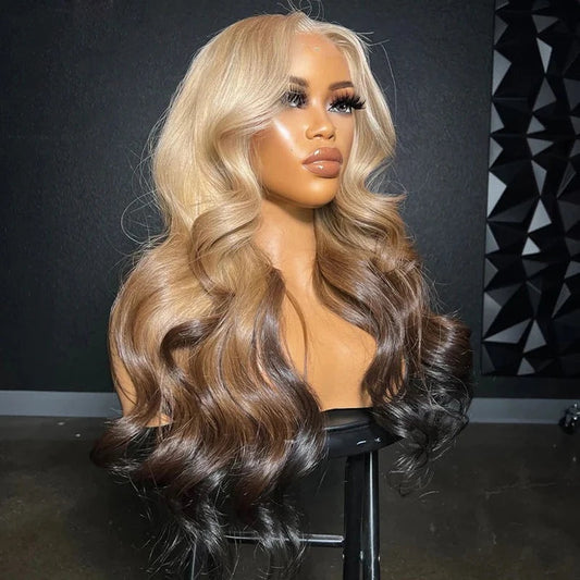 Honey Blonde Loose Wave Lace Front Wigs