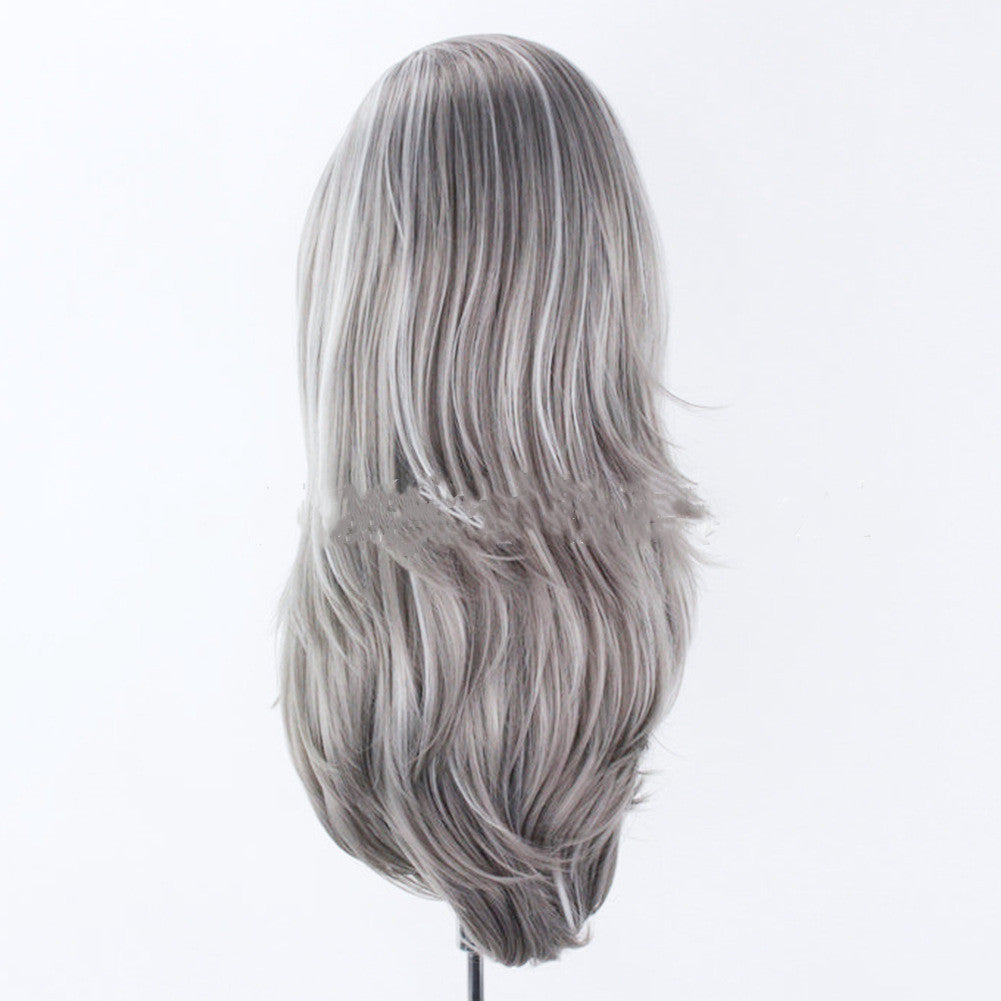 Long Curly Hair Female Chemical Fiber Front Lace Wig Head Cover