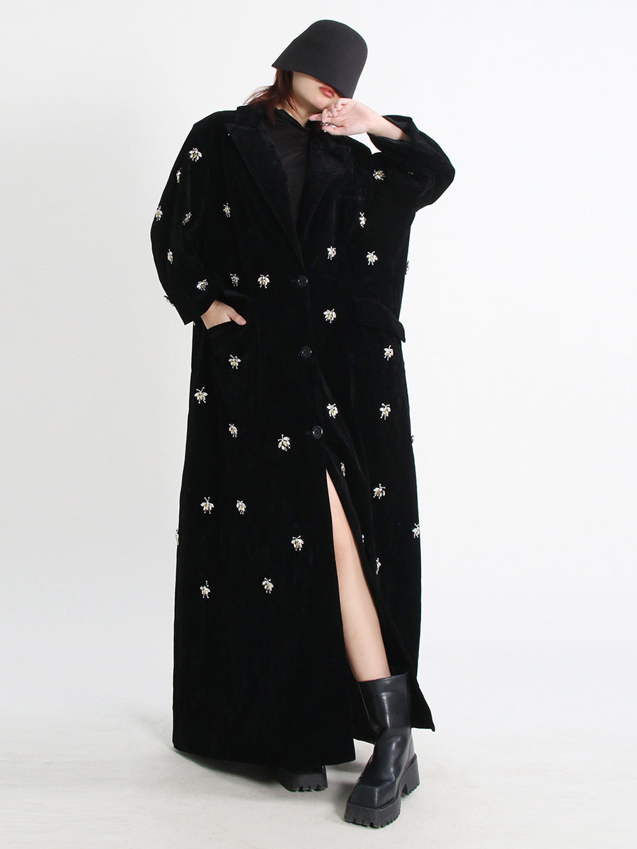 Women's Fashionable Simple Suit Collar Velvet Jacket