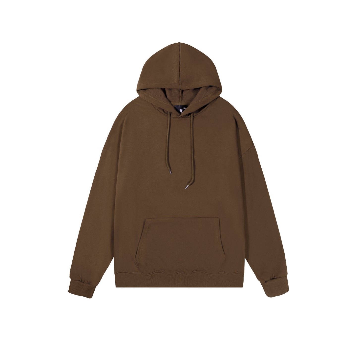 Spring And Autumn Drop Shoulder Loose Solid Color Hooded Sweater For Men And Women