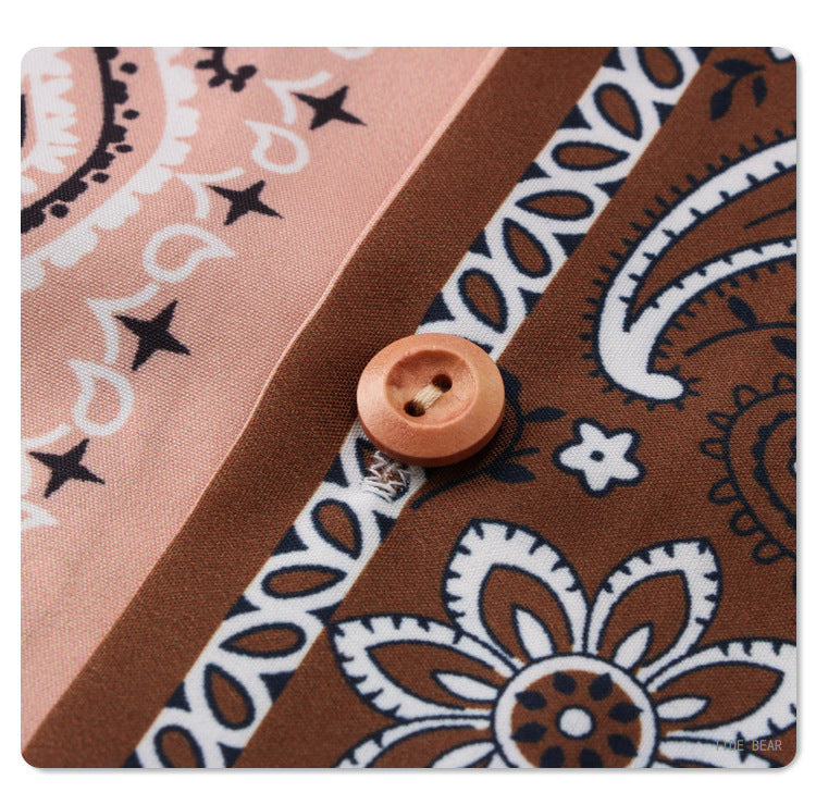 Costume chemise ample, impression numérique, costume de loisirs