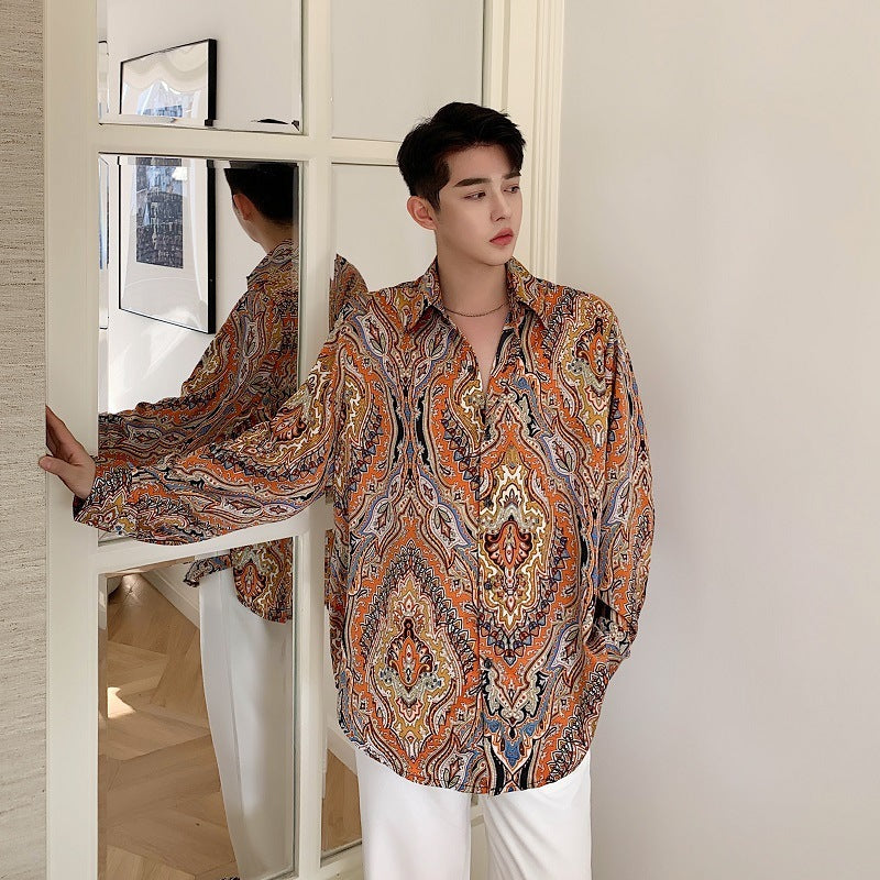 Ethnic Totem Print Shirt Casual Top