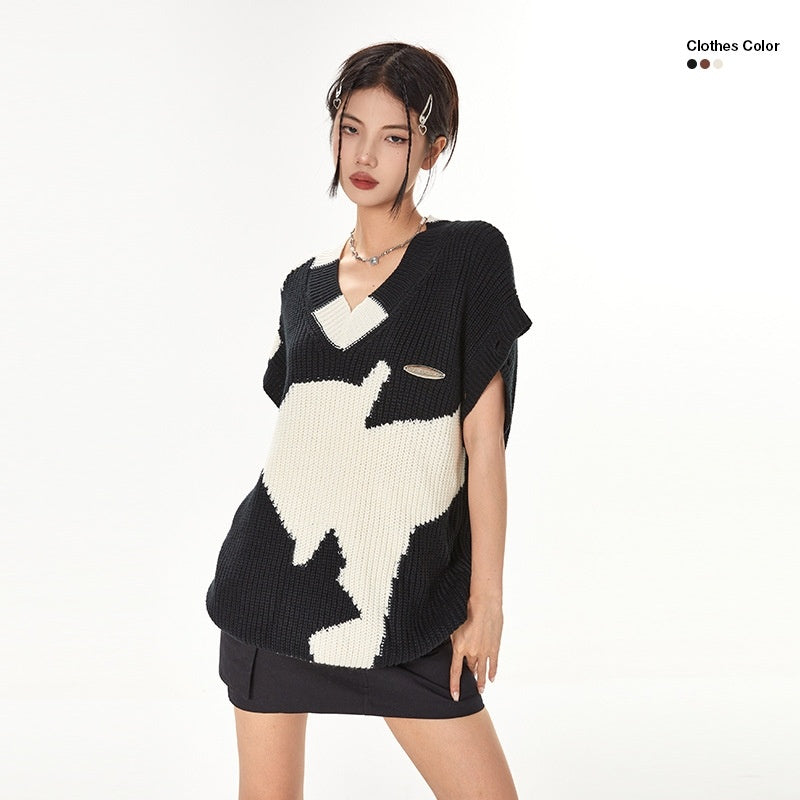 Pull ample à col rond d'automne