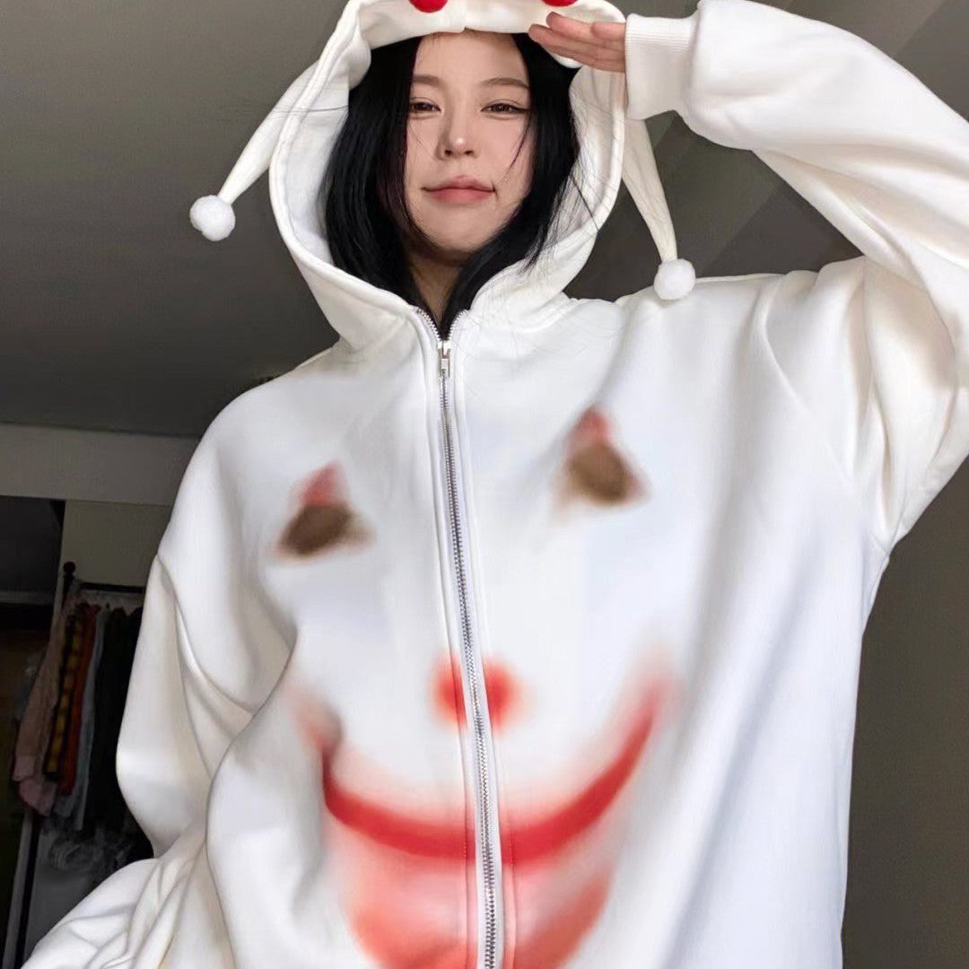 Joker White Loose Sweater