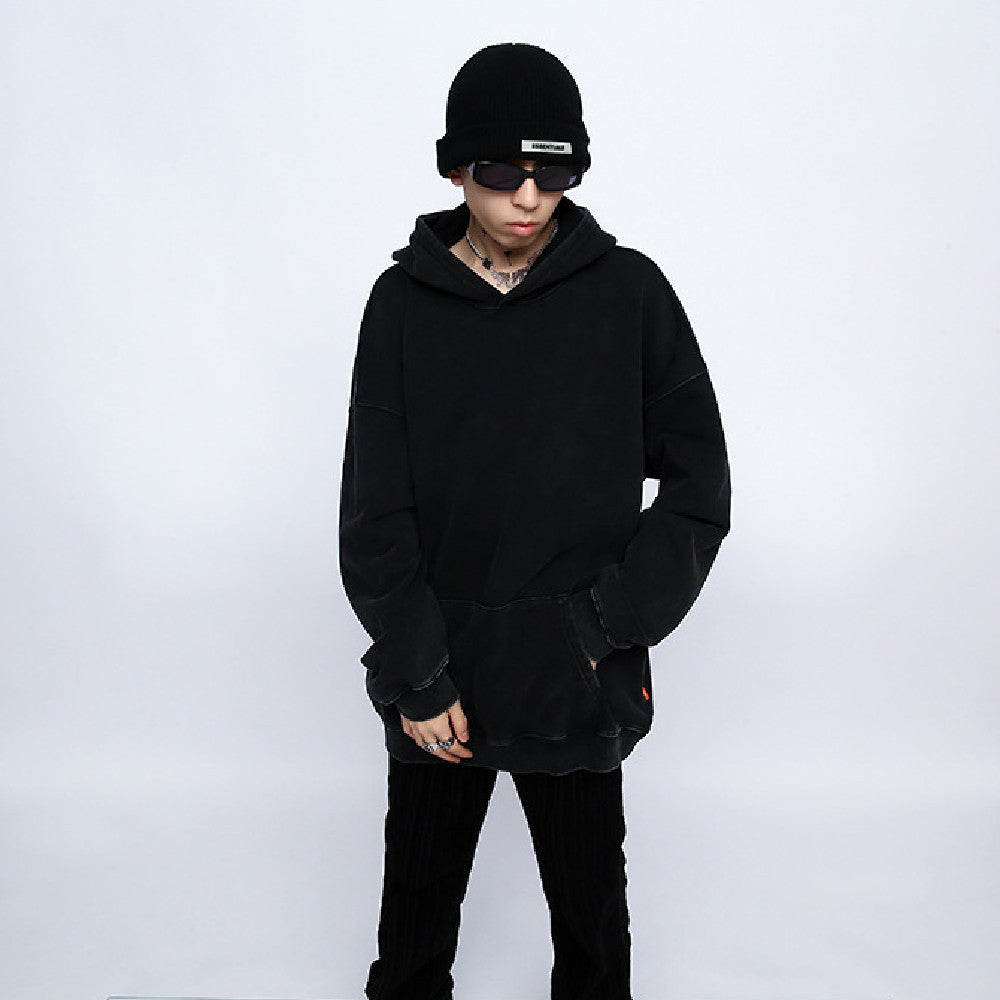 Pull à capuche délavé personnalisé à la mode