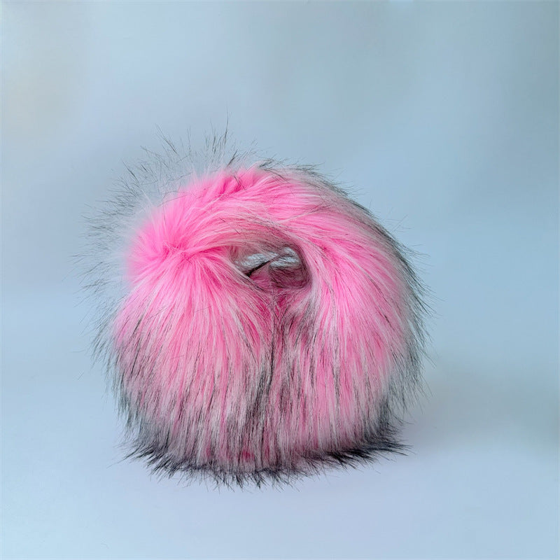 Borsa di pelliccia in peluche, stile punk unico Y2g